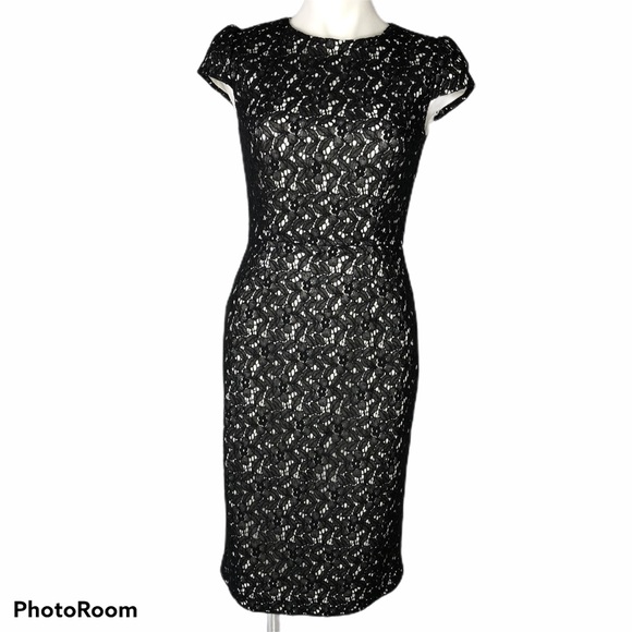 Betsey Johnson Dresses & Skirts - Betsey Johnson Black Floral Lace Overlay Dress